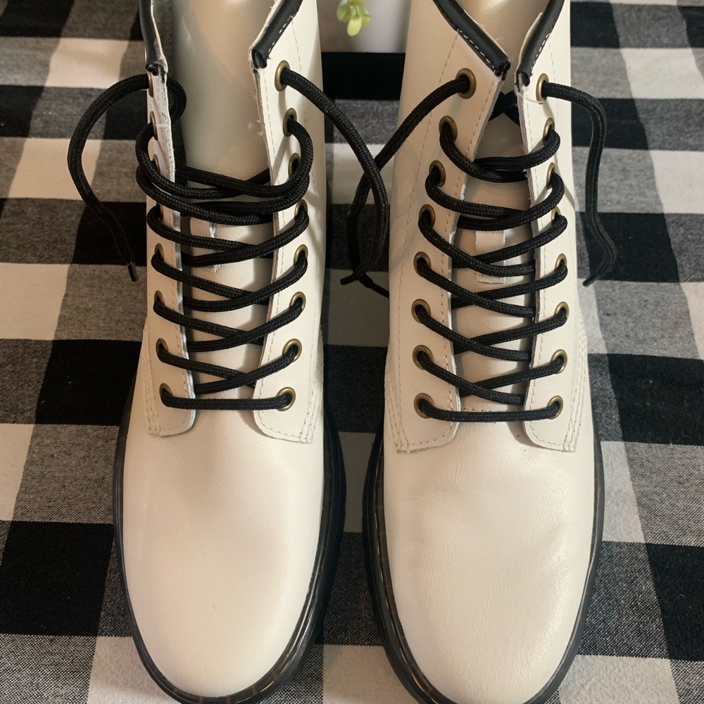 Dr. Martens White Combat Boots